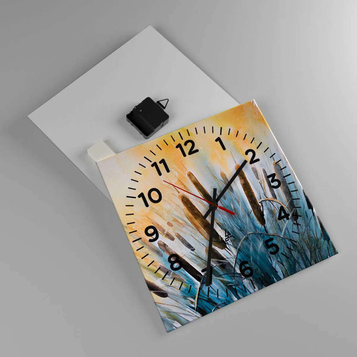 Orologio da parete - Orologio in Vetro - Fresco dell'acqua, calore del sole - 30x30 cm