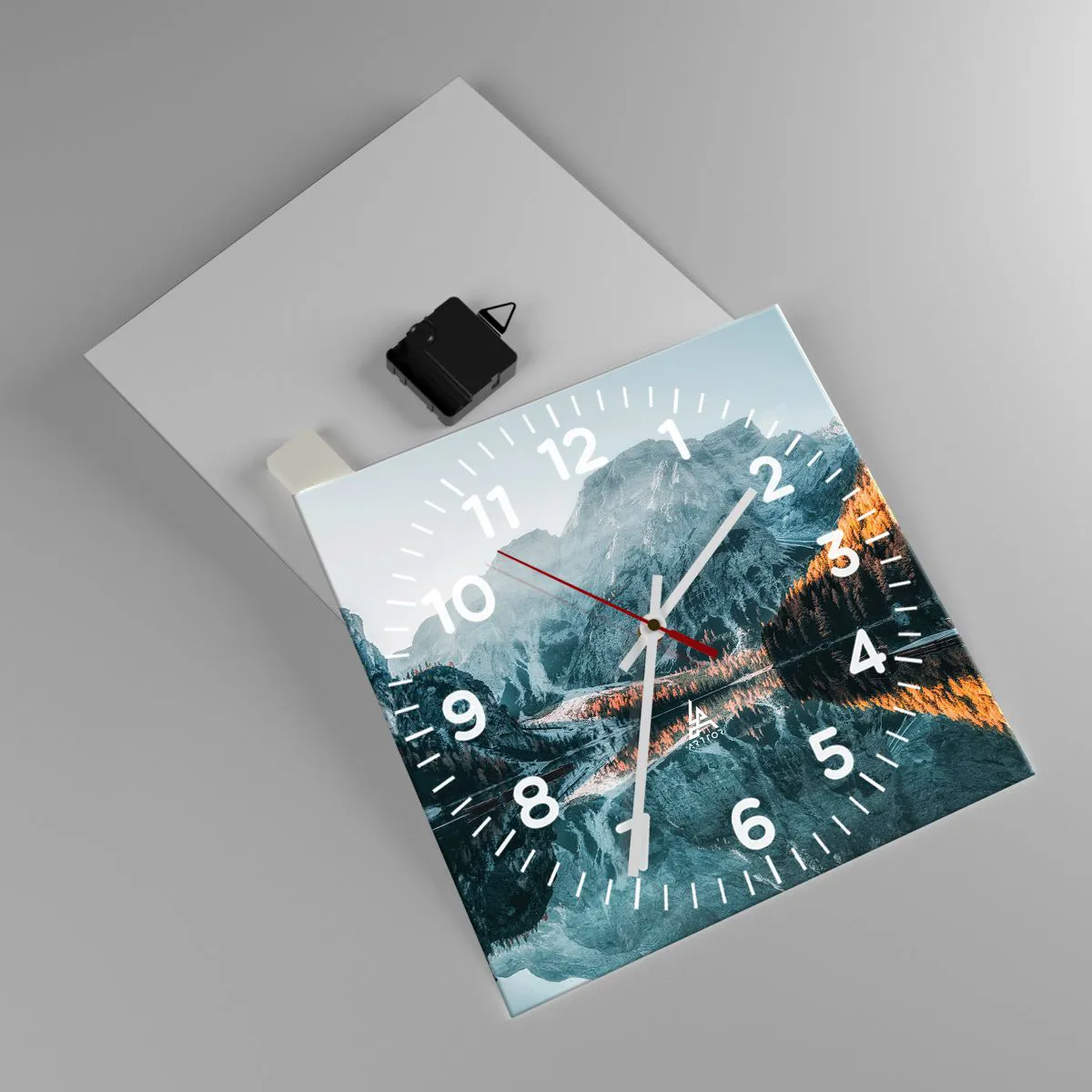 Orologio da parete - Orologio in Vetro - Paesaggio allo specchio - 30x30 cm