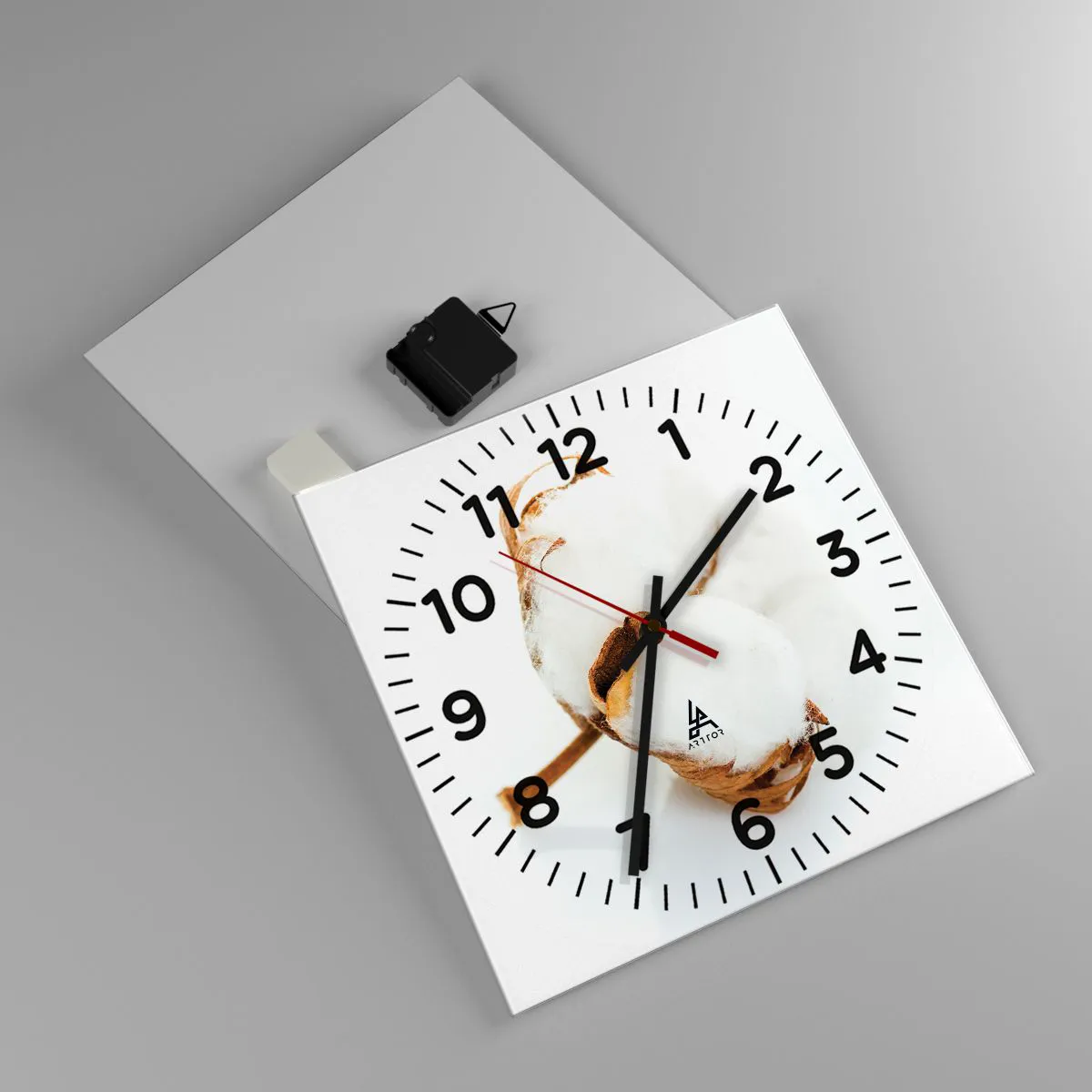 Zegar ścienny - Miękka z natury - 30x30 cm