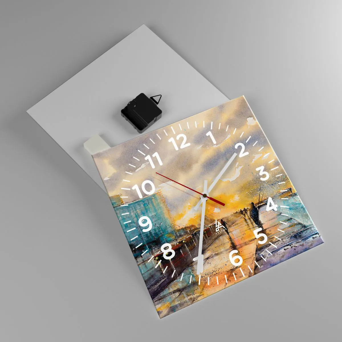 Falióra, Óra - Élet a parton - 30x30 cm