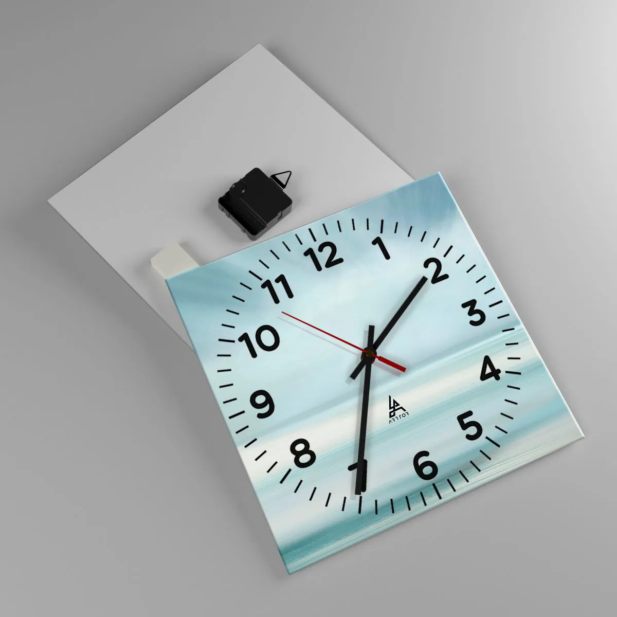 Ceas de perete - Ceas pe sticlă - Liniște până la orizont - 30x30 cm