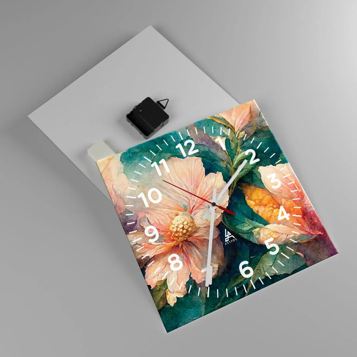 Relógio de parede - Relógio em vidro - Apenas sutileza - 30x30 cm