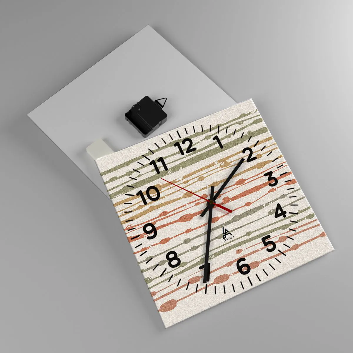 Horloge murale - Pendule murale - Notation musicale des couleurs - 30x30 cm