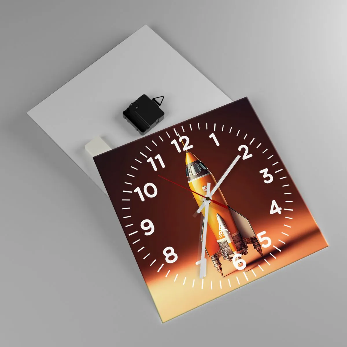 Väggklocka - Klocka på glas - Det börjar med en dröm - 30x30 cm