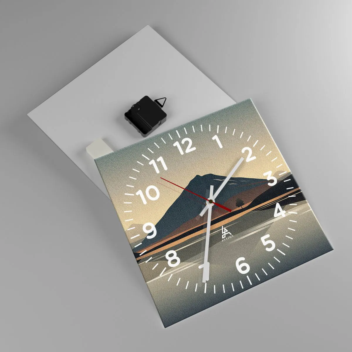 Horloge murale - Pendule murale - Reflet de miroir - 30x30 cm