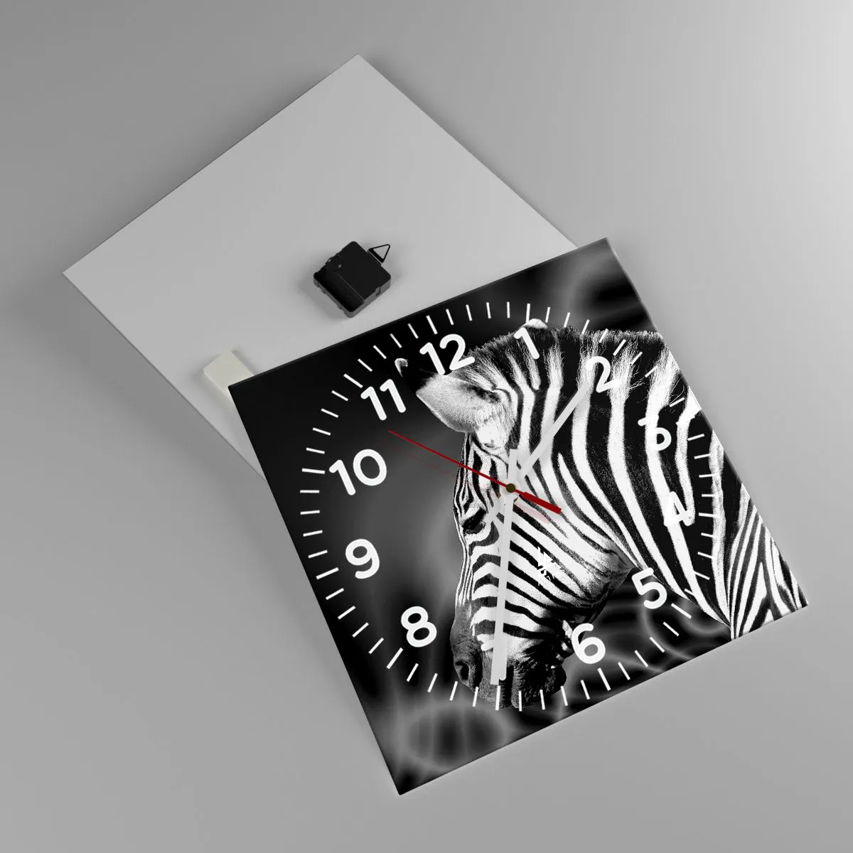 Vægur, Uret - Hvid er hvid og sort er sort - 40x40 cm