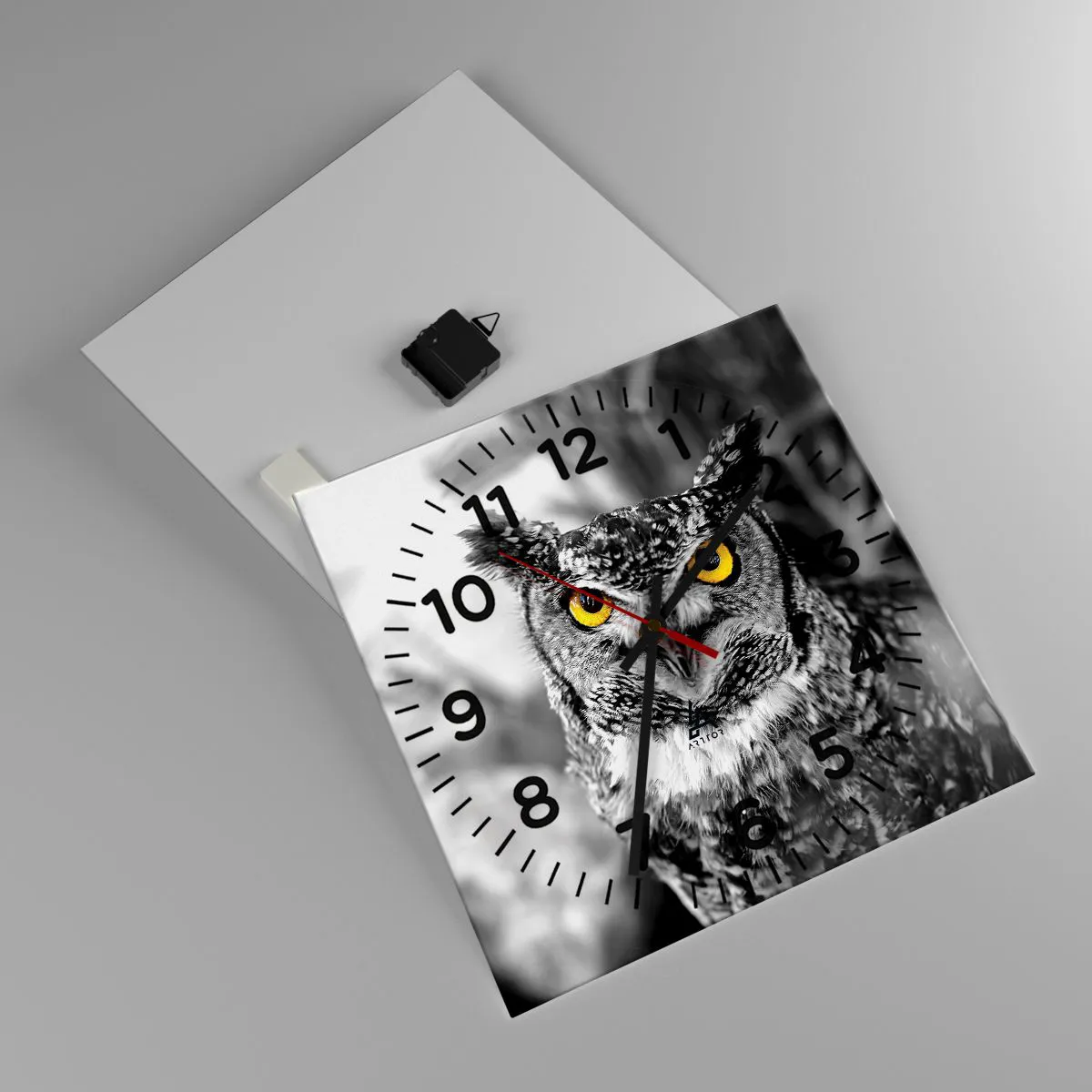 Wanduhr - Glasuhr - Nichts wird sich verstecken - 40x40 cm