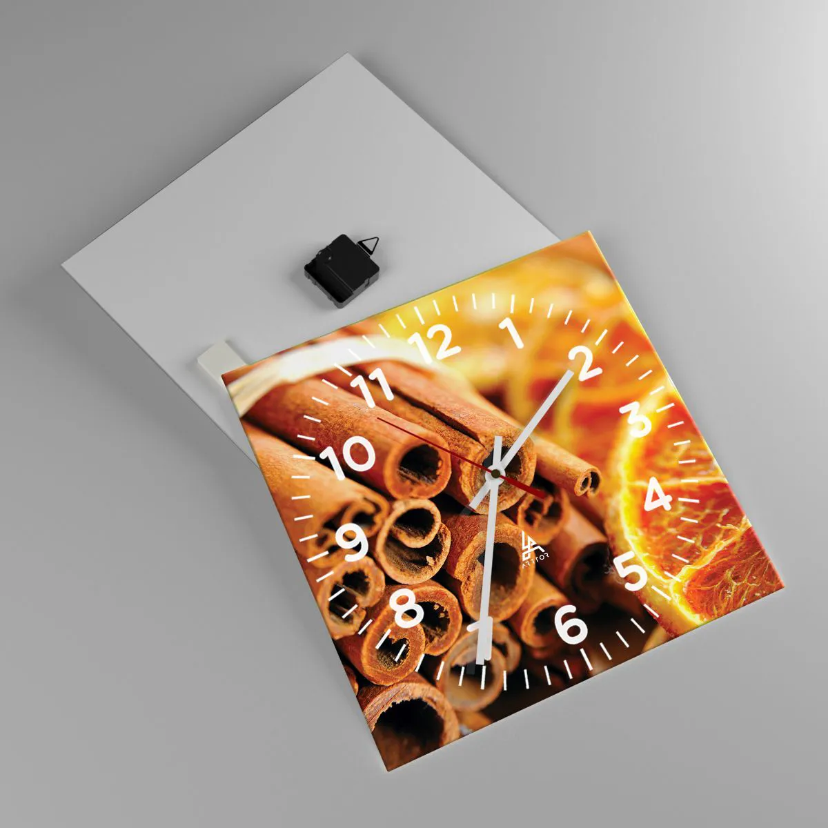 Ceas de perete - Ceas pe sticlă - Poți să le simți aroma? - 40x40 cm