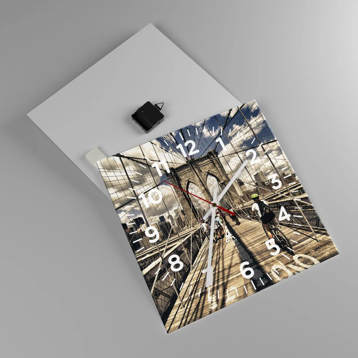 Wanduhr - Glasuhr - Direkt ins Herz der Stadt - 40x40 cm