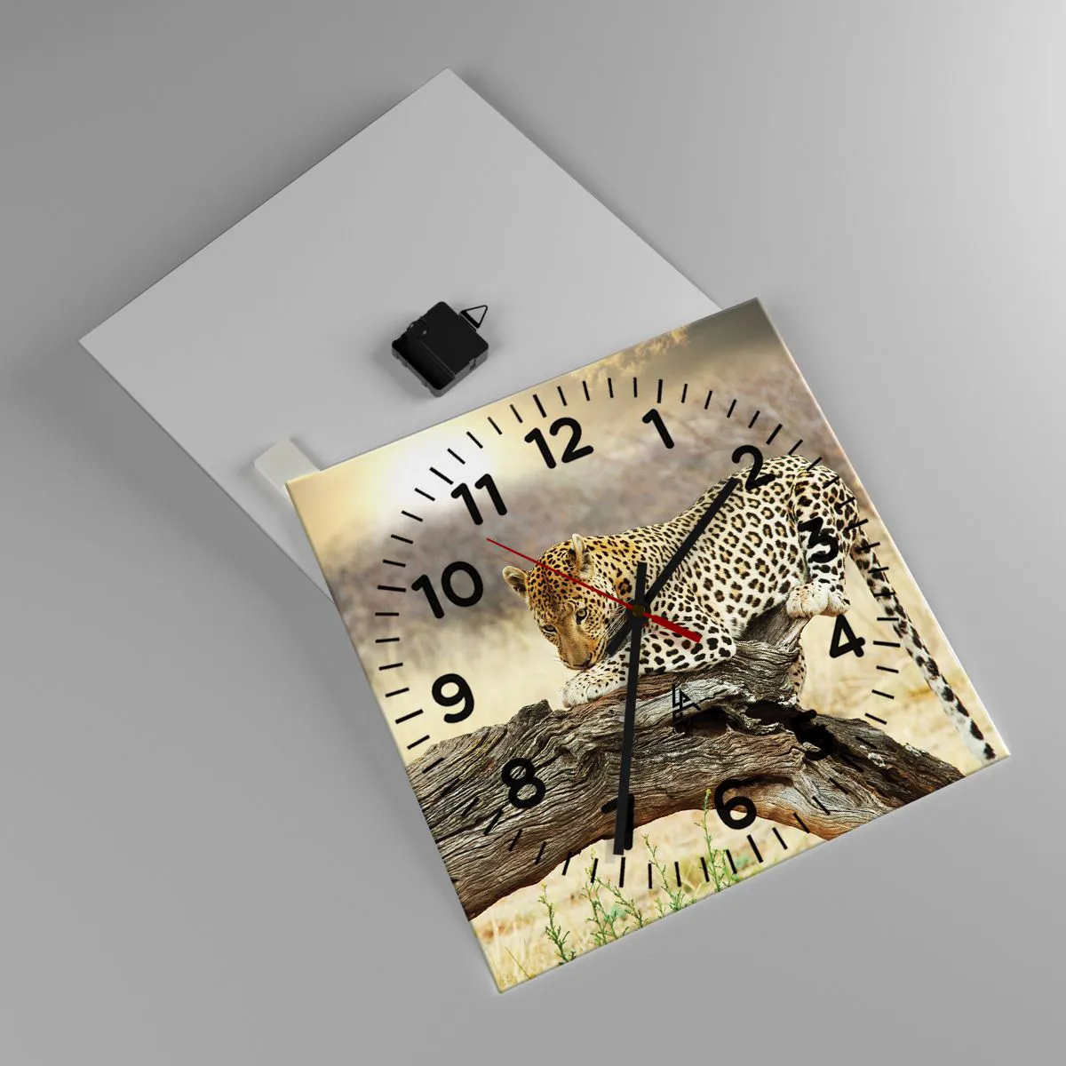 Reloj de pared - Reloj de vidrio - Voy por mi cuenta - 40x40 cm