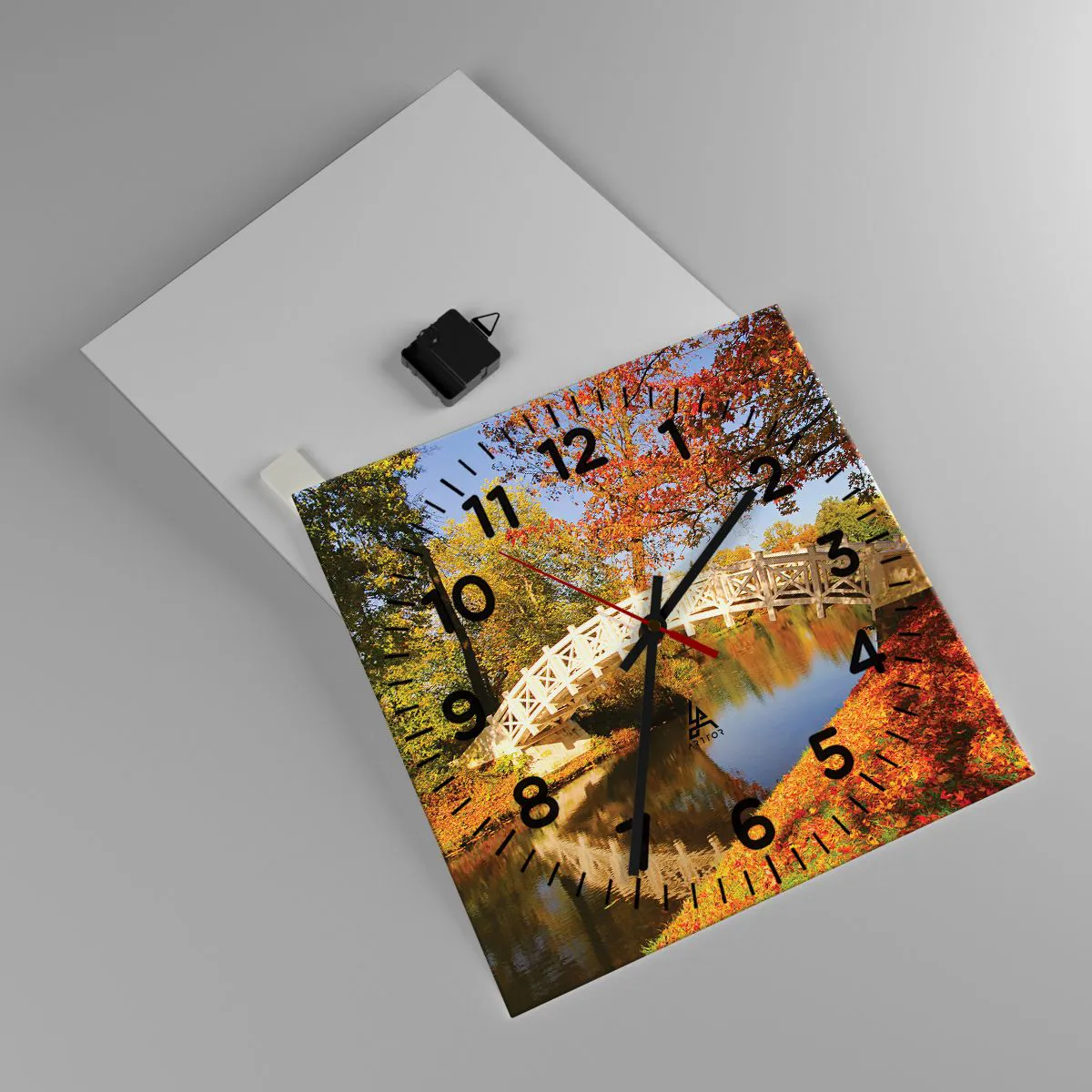 Vægur, Uret - På den hvide bro af suk - 40x40 cm