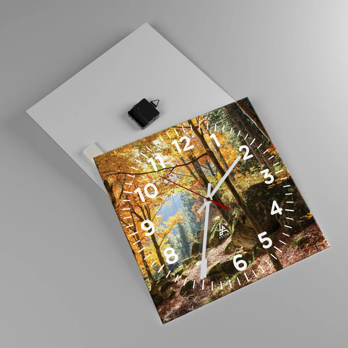 Wanduhr - Glasuhr - Zeit zum Entspannen - 40x40 cm