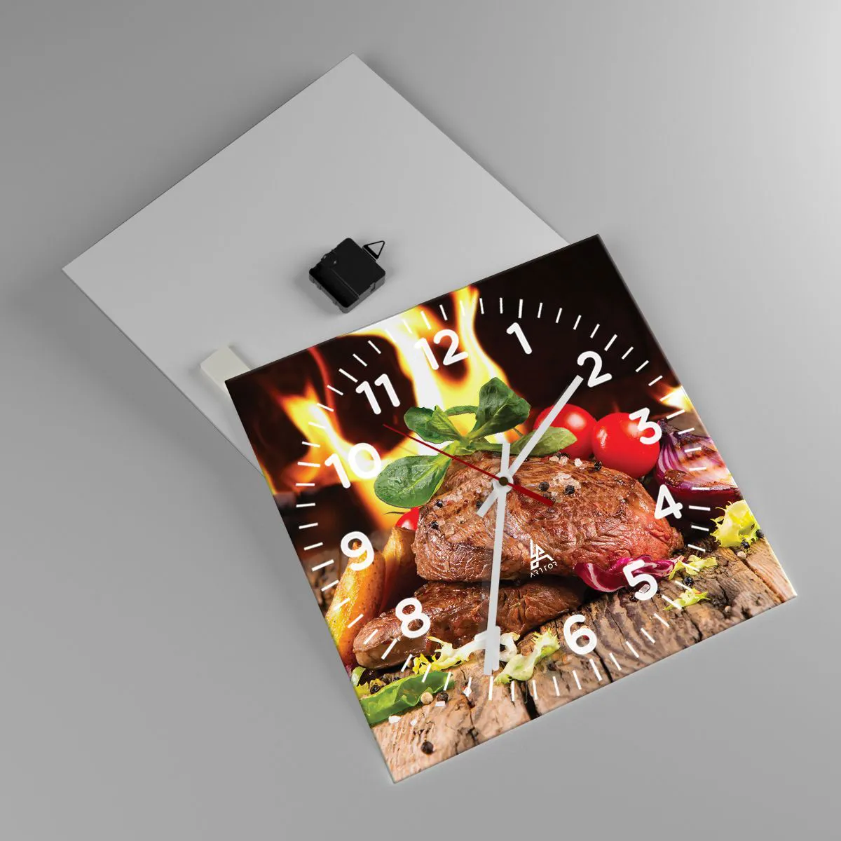 Wanduhr - Glasuhr - Von Hitze gezaubert - 40x40 cm