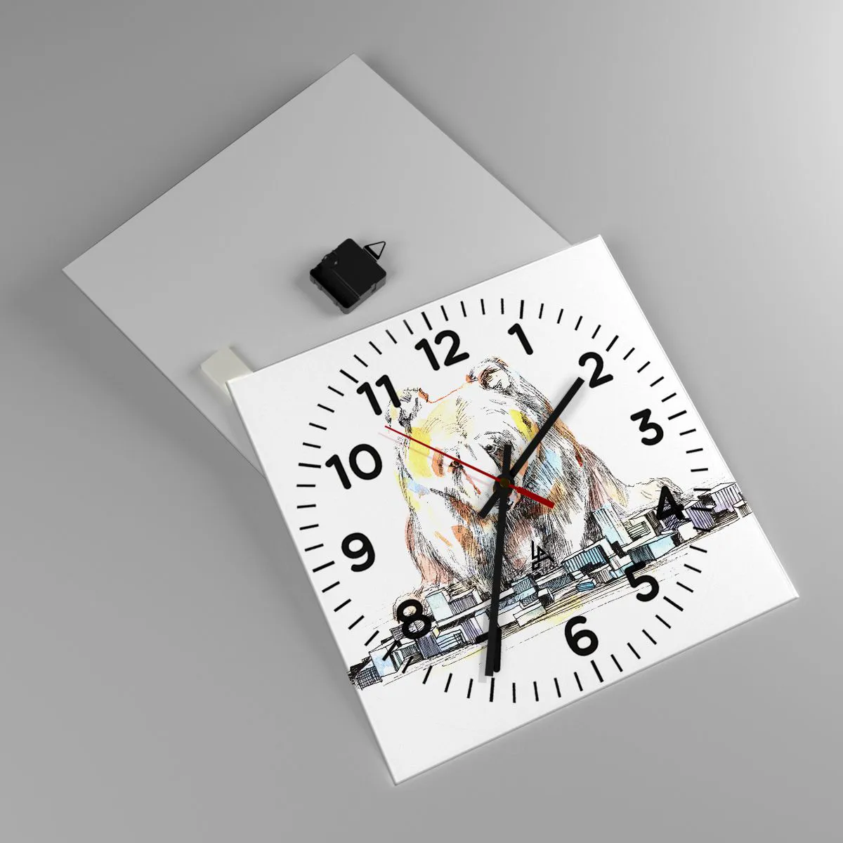 Zegar ścienny - Jak można tak żyć? - 40x40 cm