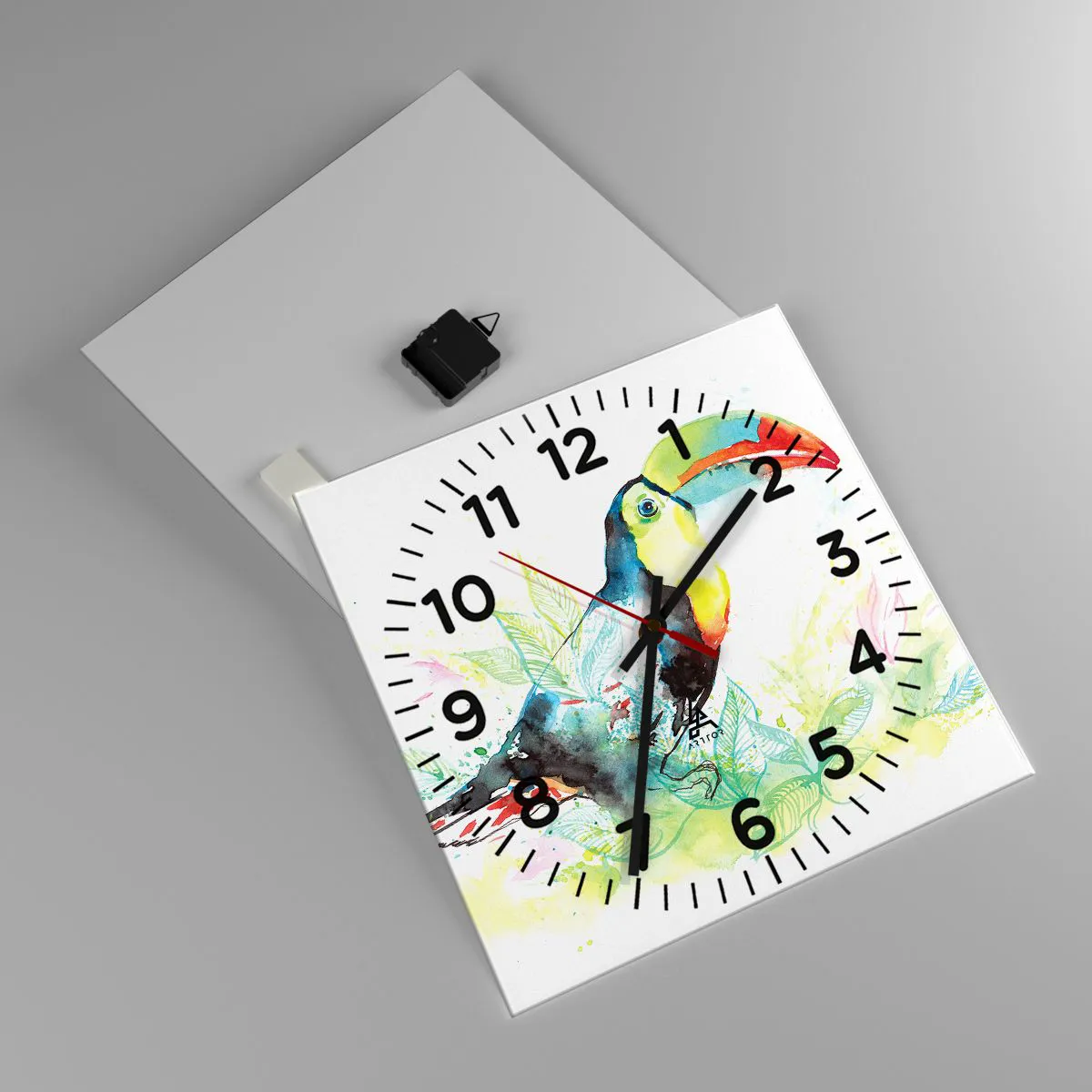 Reloj de pared - Reloj de vidrio - Colorido como América del Sur - 40x40 cm