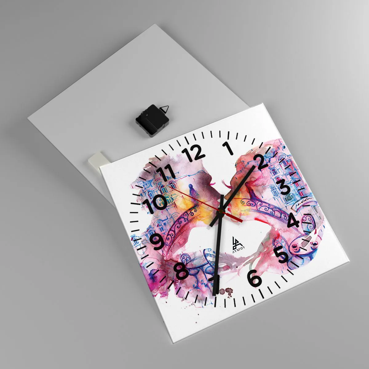 Wanduhr - Glasuhr - Die geheime Seufzerbrücke - 40x40 cm