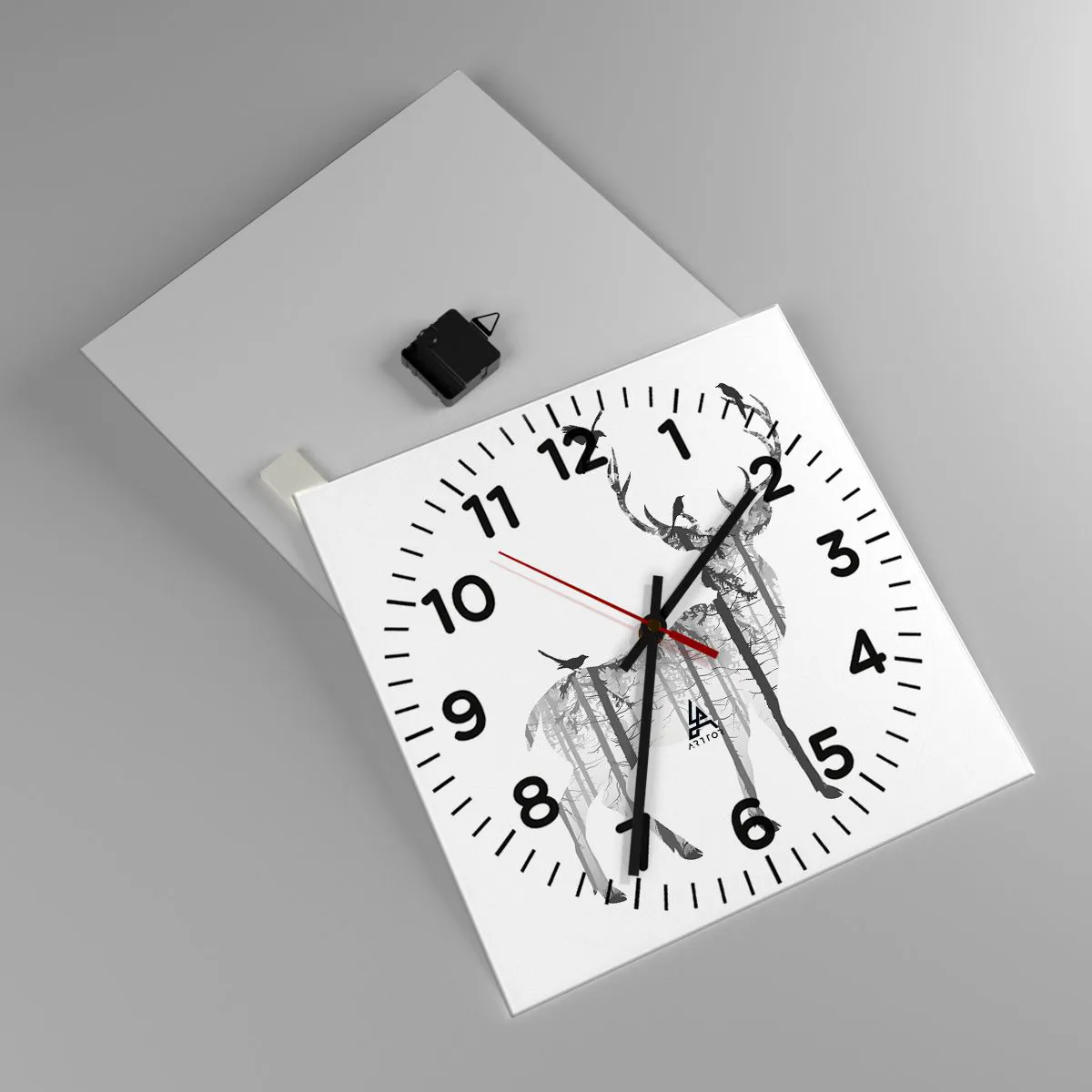 Relógio de parede - Relógio em vidro - Bom espírito da floresta - 40x40 cm