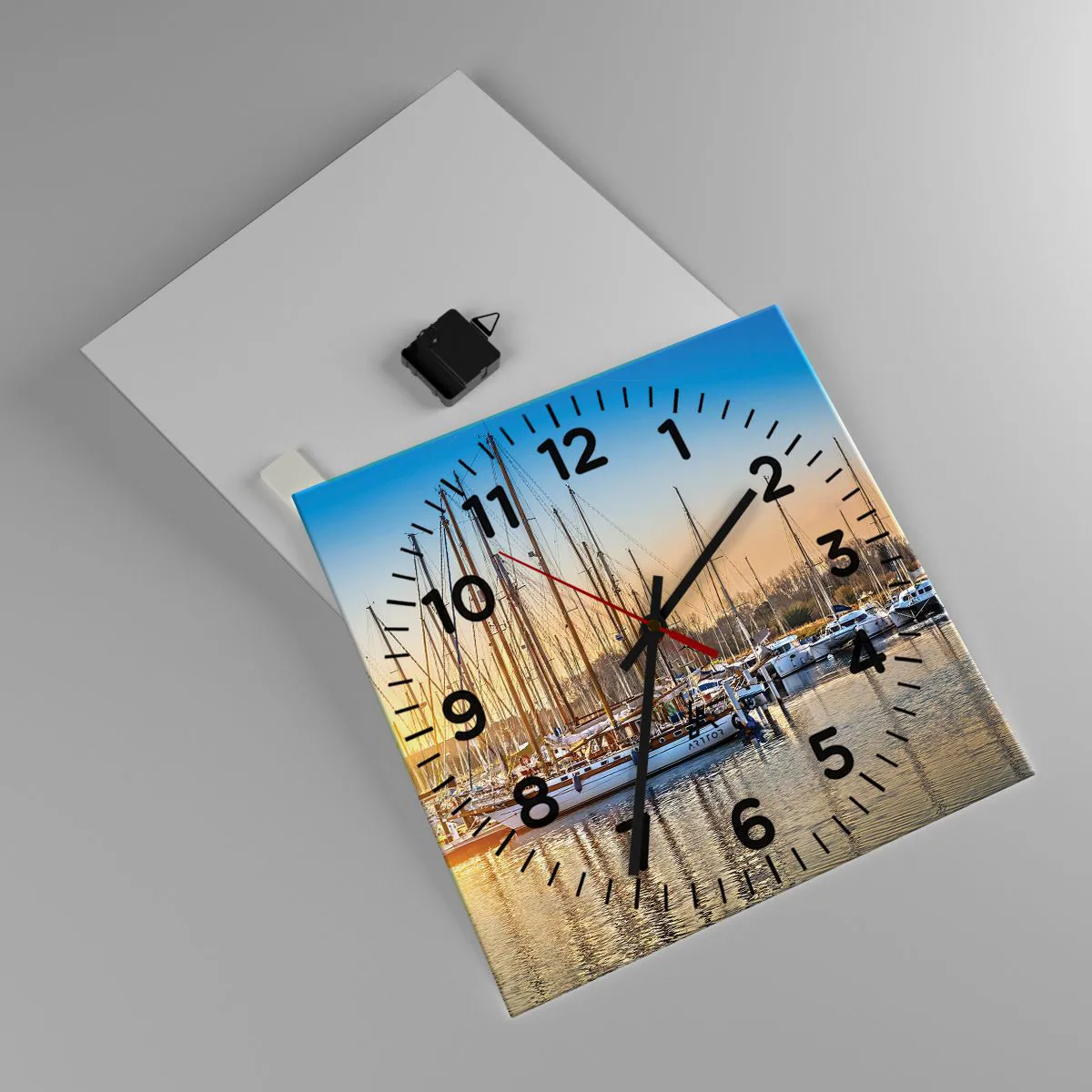 Ceas de perete - Ceas pe sticlă - Vântul trebuie să doarmă și el - 40x40 cm