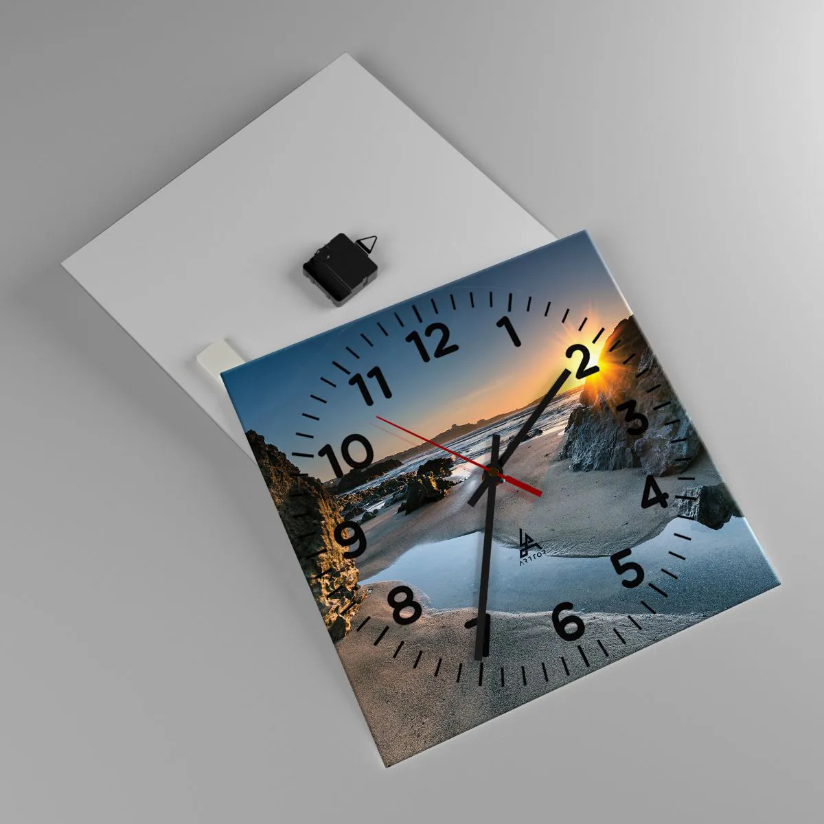 Wanduhr - Glasuhr - Unberührt von menschlicher Hand - 40x40 cm