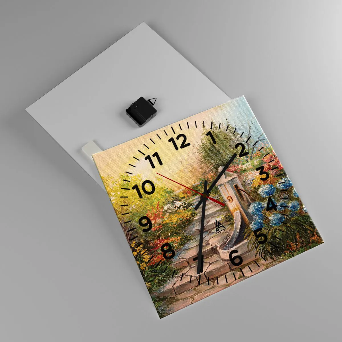 Relógio de parede - Relógio em vidro - Em pleno florescimento - 40x40 cm