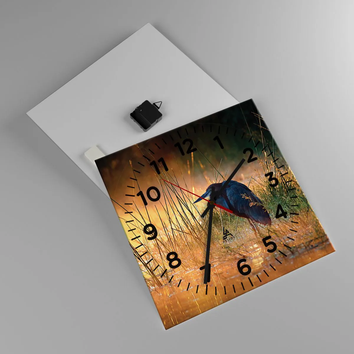 Wall clock - Clock on glass - Stop Taking Pictures - 40x40 cm
