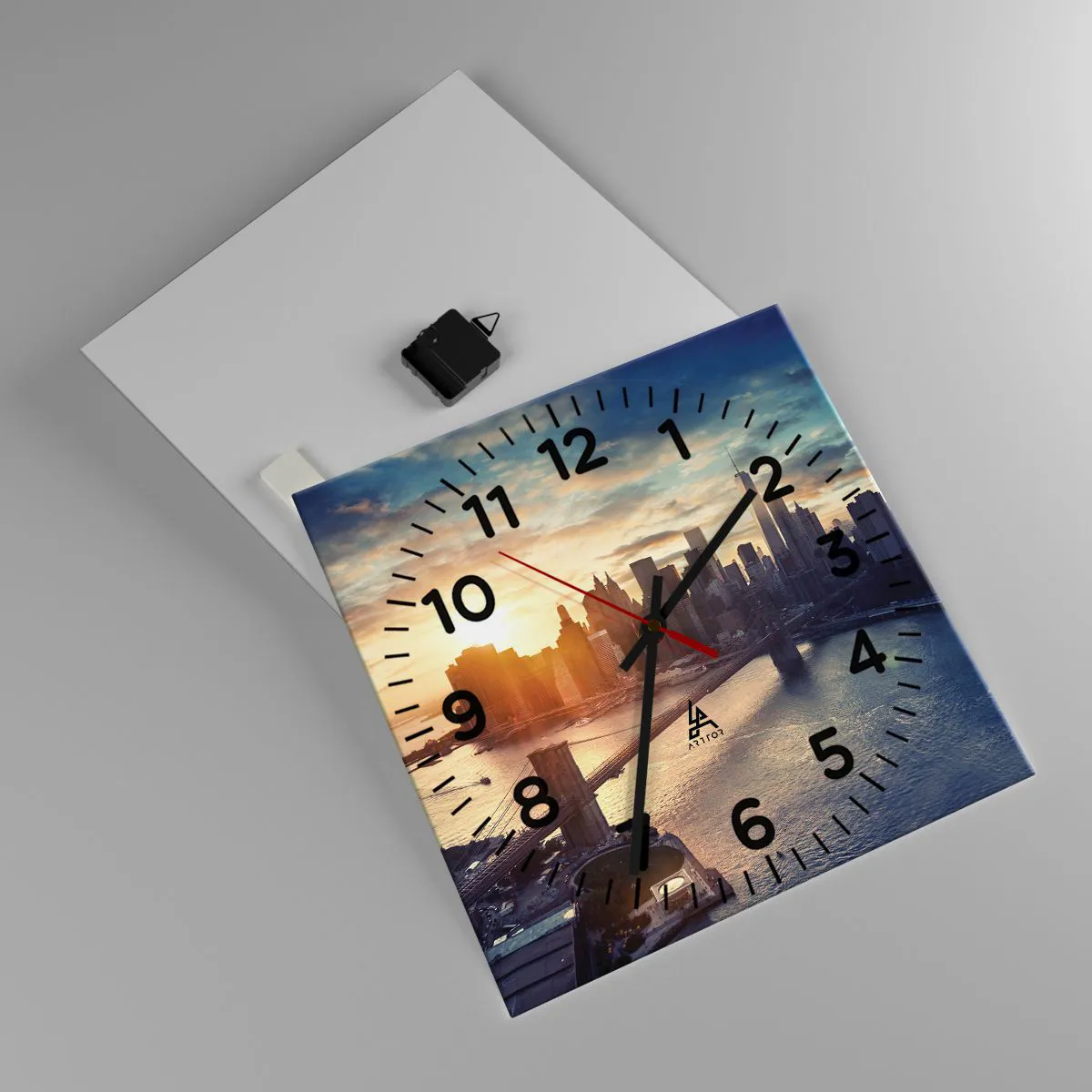 Ceas de perete - Ceas pe sticlă - Un monument al culturii occidentale - 40x40 cm