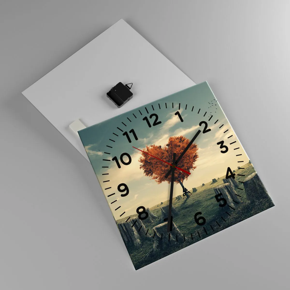 Väggklocka - Klocka på glas - Det finns fortfarande hopp - 40x40 cm