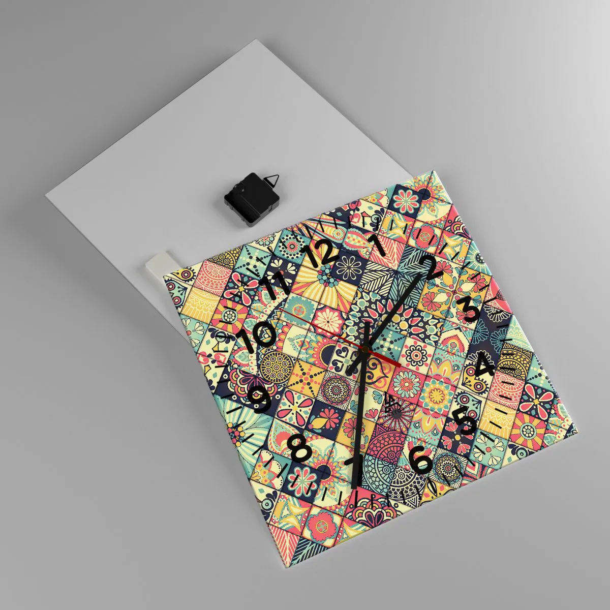 Ceas de perete - Ceas pe sticlă - Clima marocană - 40x40 cm