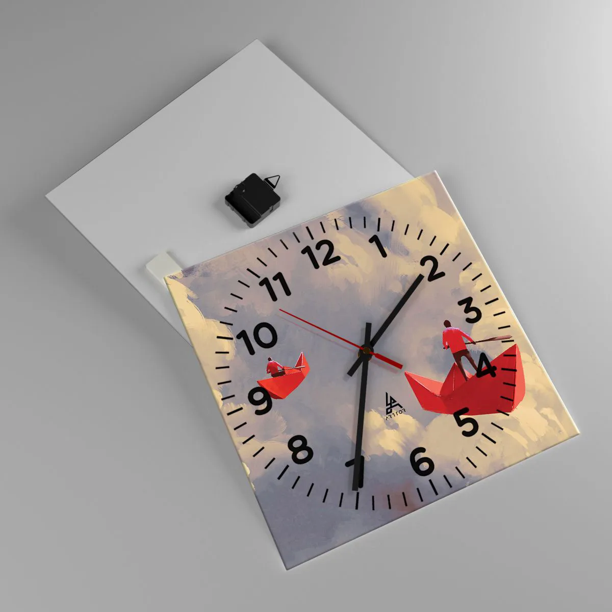 Relógio de parede - Relógio em vidro - Expedição dos sonhadores - 40x40 cm