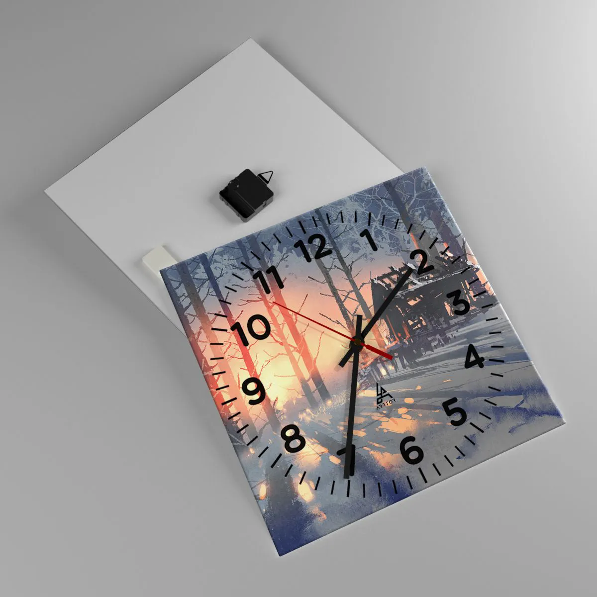 Zegar ścienny - Zagląda tu tylko słońce - 40x40 cm