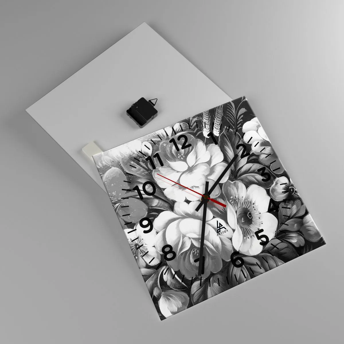 Wanduhr - Glasuhr - Schön auch in Grau - 40x40 cm