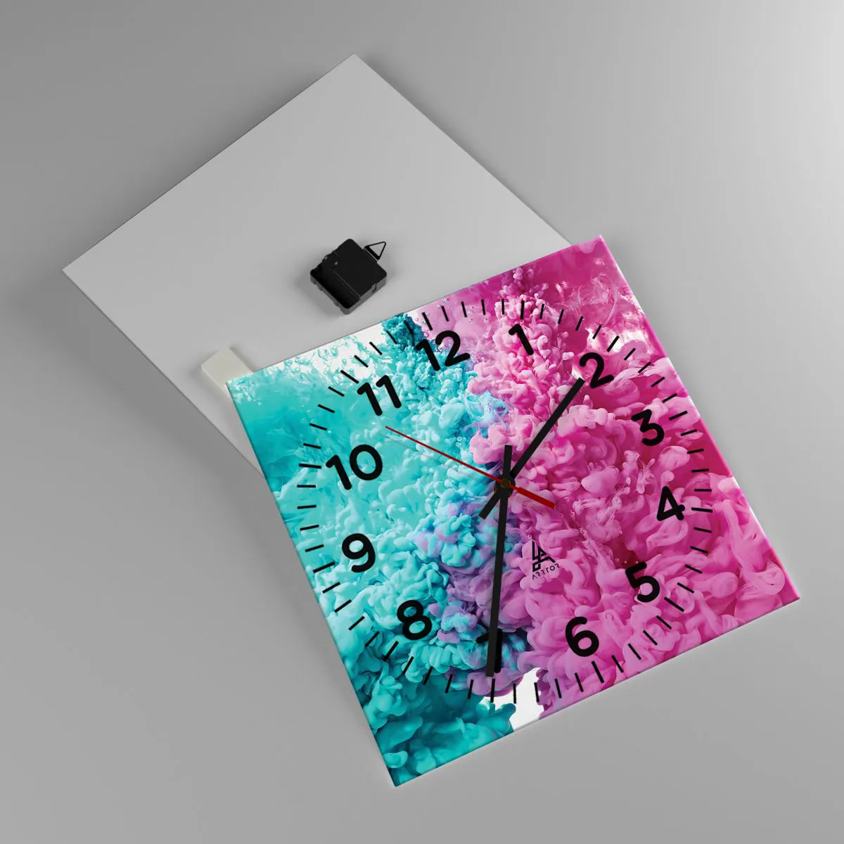 Relógio de parede - Relógio em vidro - Confronto decisivo - 40x40 cm