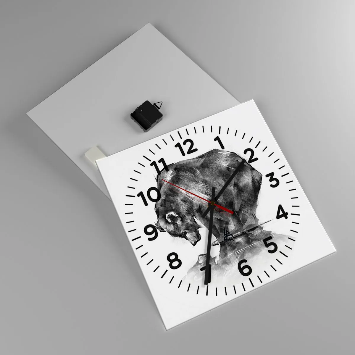 Wanduhr - Glasuhr - Schön, jemanden in der Nähe zu sehen - 40x40 cm