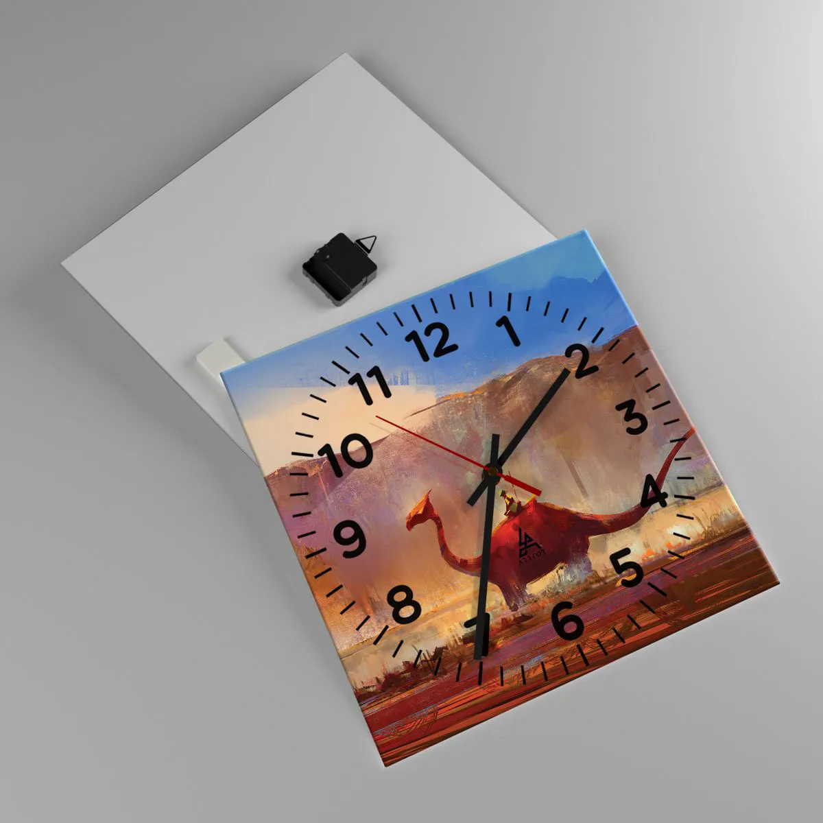 Relógio de parede - Relógio em vidro - Se não estivessem extintos - 40x40 cm