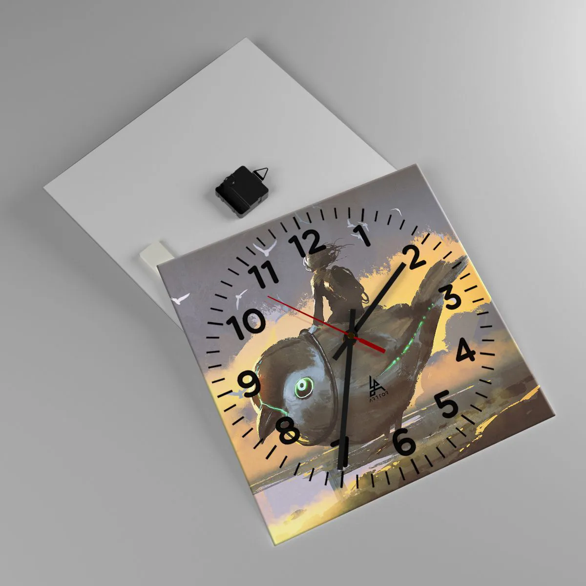 Ceas de perete - Ceas pe sticlă - O oprire într-o călătorie fantastică - 40x40 cm