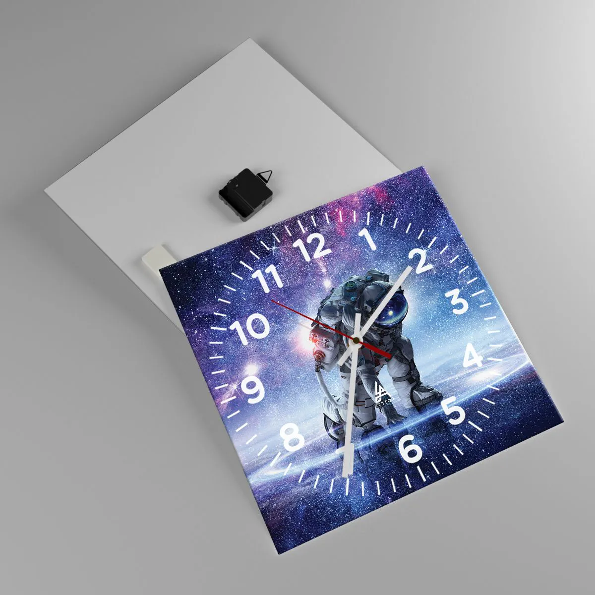 Wall clock - Clock on glass - Starry Night above Me - 40x40 cm