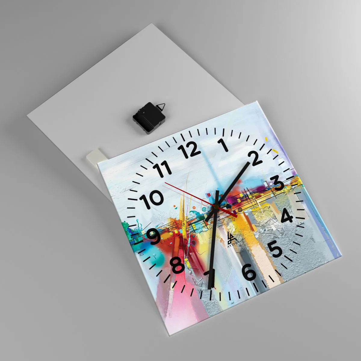 Orologio da parete - Orologio in Vetro - Il ponte della gioia sul fiume della vita - 40x40 cm