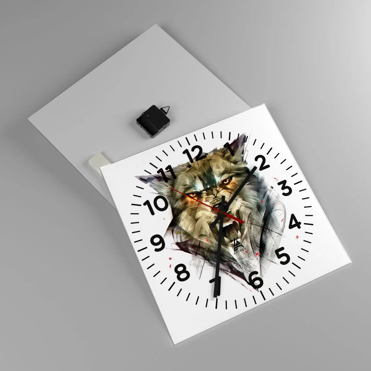 Relógio de parede - Relógio em vidro - Nem um passo! - 40x40 cm