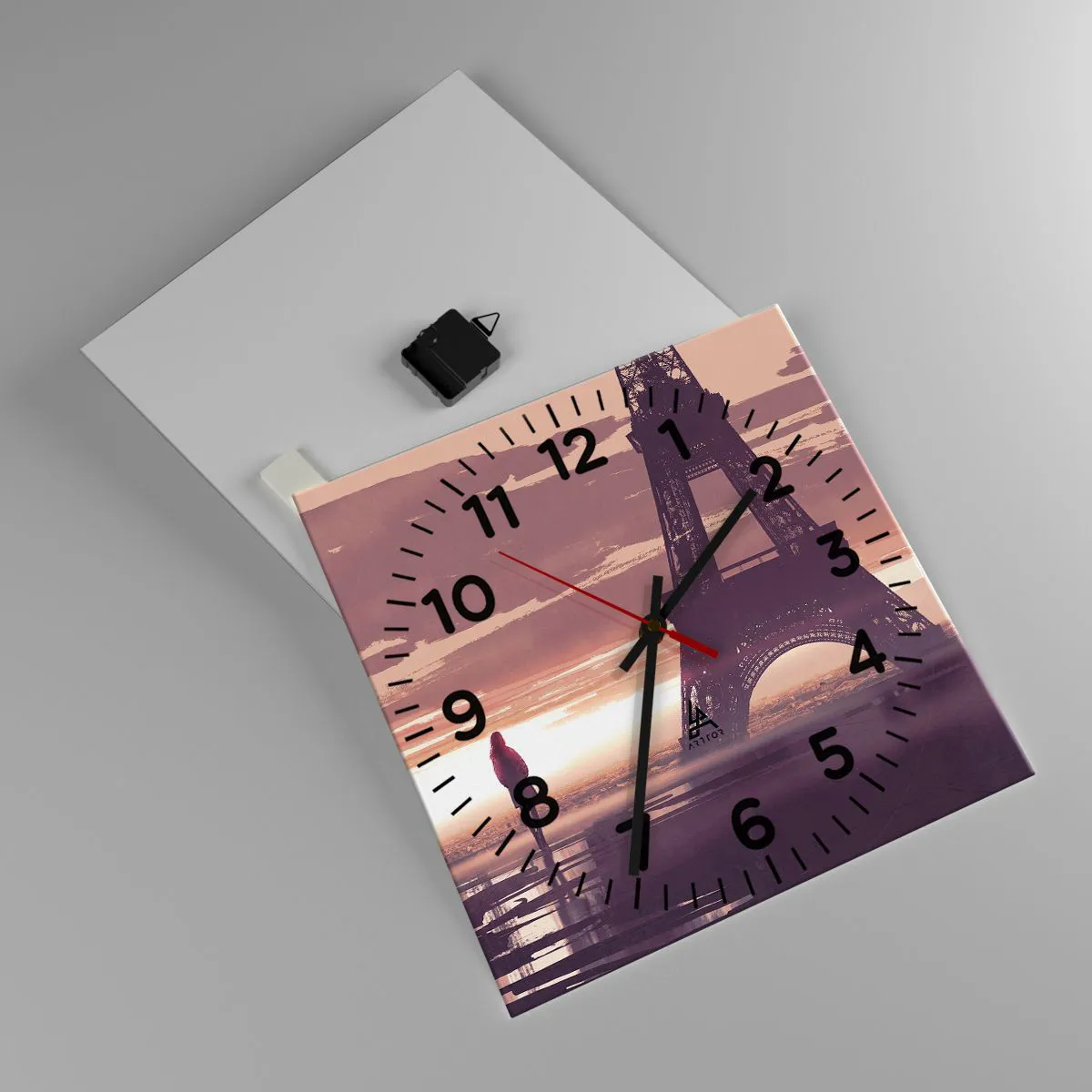 Ceas de perete - Ceas pe sticlă - Doar ele două - 40x40 cm