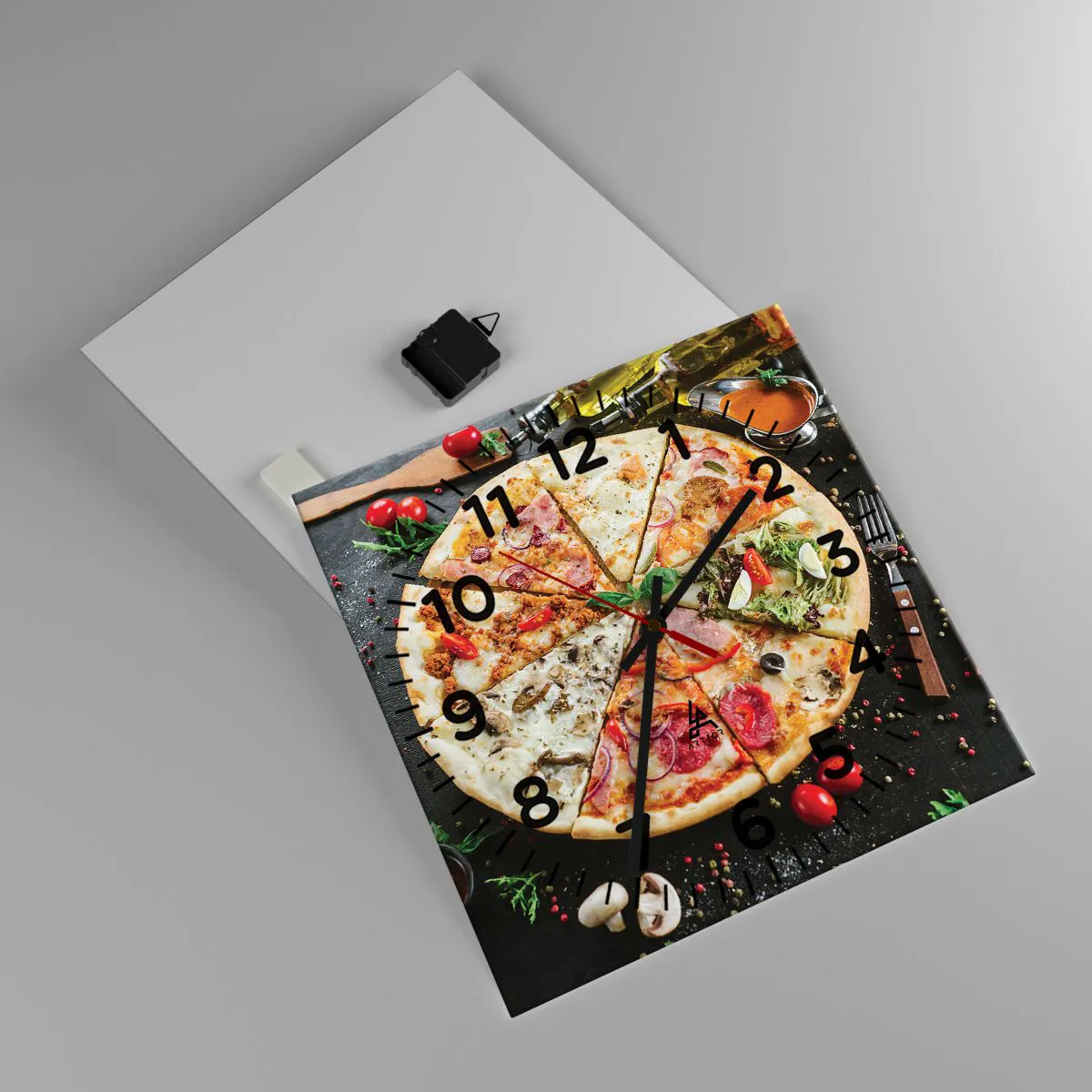 Wanduhr - Glasuhr - Eine Reihe von Geschmacksrichtungen - 40x40 cm