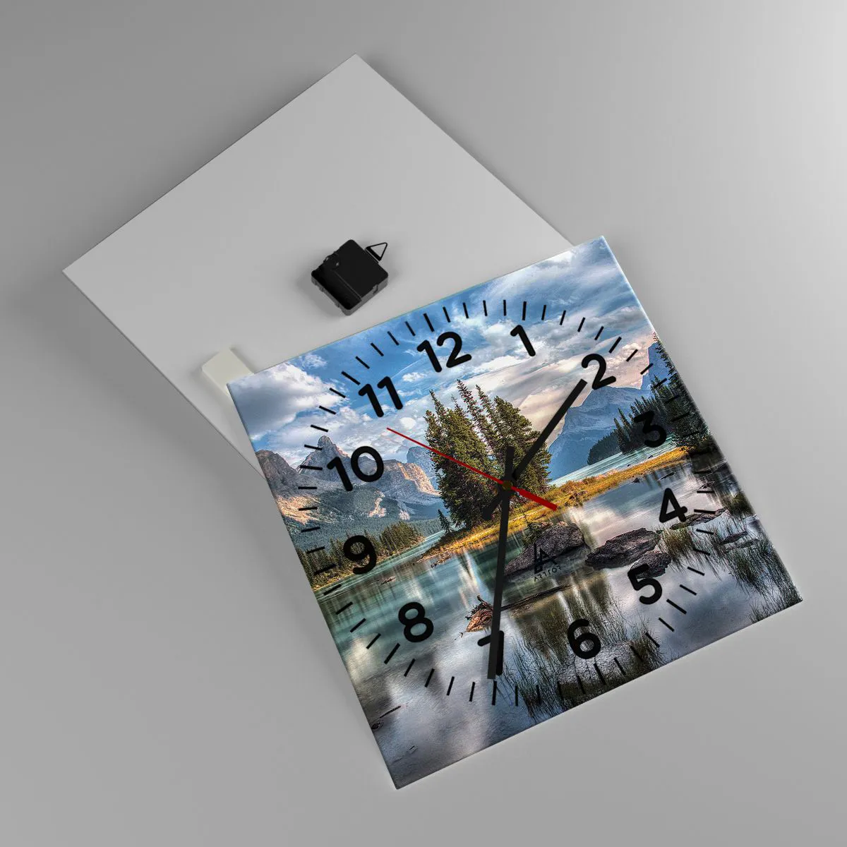 Ceas de perete - Ceas pe sticlă - La o apă mare și limpede… - 40x40 cm