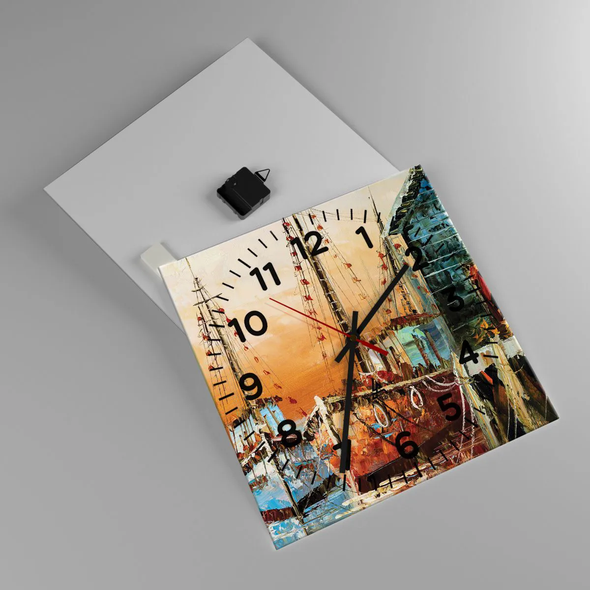 Ceas de perete - Ceas pe sticlă - Întoarcere pașnică - 40x40 cm