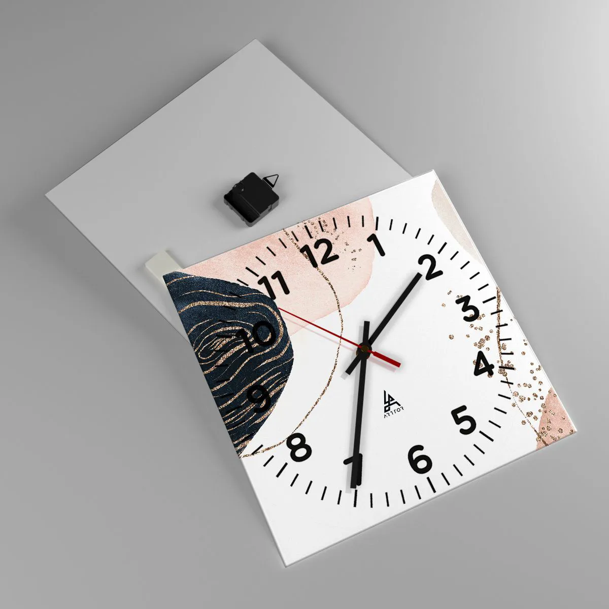 Relógio de parede - Relógio em vidro - Tudo flui - 40x40 cm