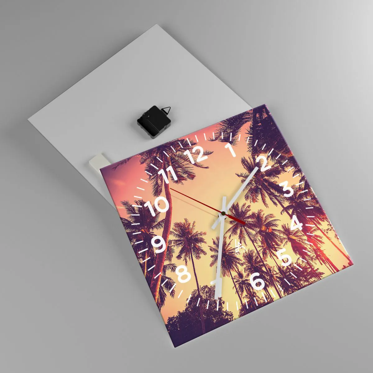 Wall clock - Clock on glass - Tropical Variation - 40x40 cm