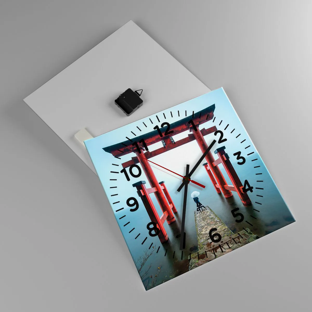 Wanduhr - Glasuhr - Japanische Träumerei - 40x40 cm