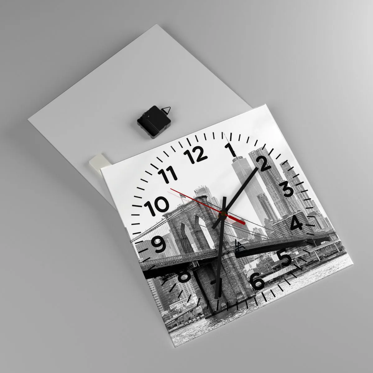 Wanduhr - Glasuhr - New Yorker Atmosphäre - 40x40 cm