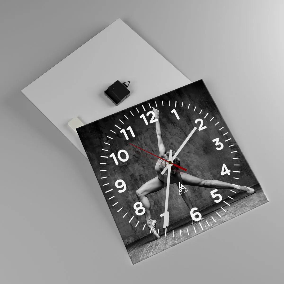 Wall clock - Clock on glass - Ideal of Balance - 40x40 cm