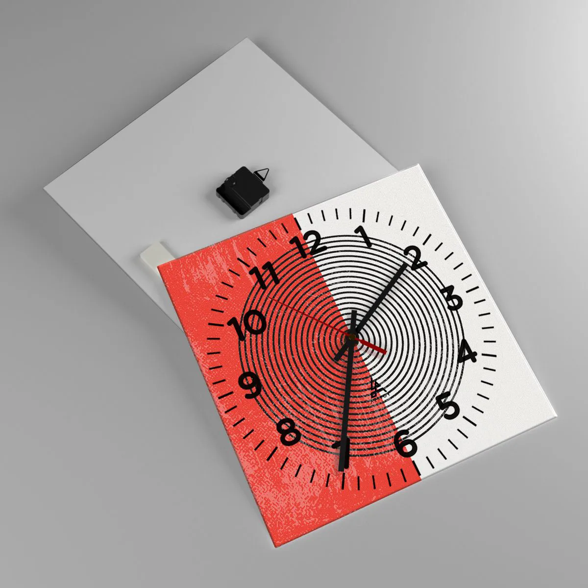 Ceas de perete - Ceas pe sticlă - Direct la subiect - 40x40 cm