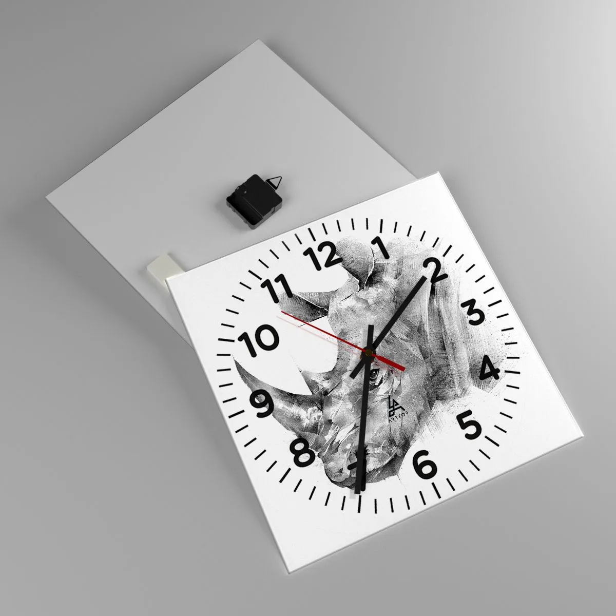 Relógio de parede - Relógio em vidro - Retrato africano - 40x40 cm