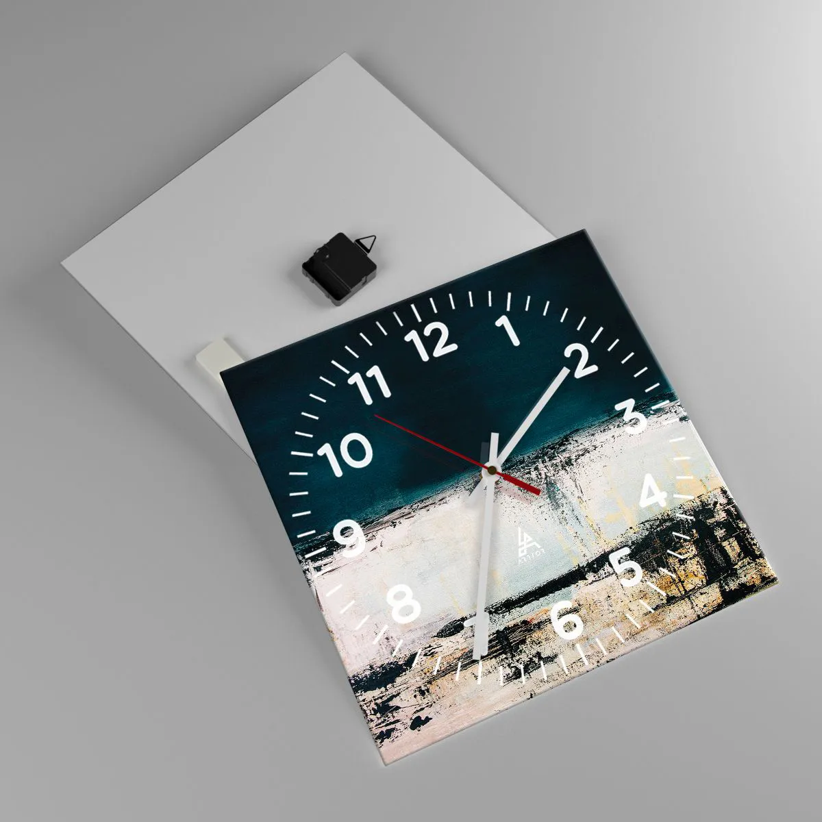 Ceas de perete - Ceas pe sticlă - Compoziție orizontală - 40x40 cm